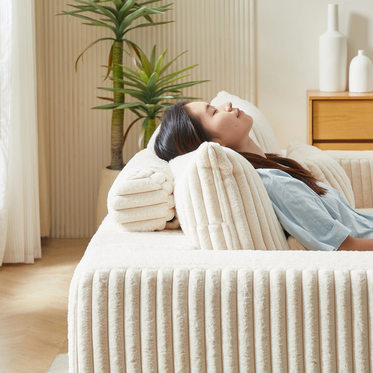 87" Boneless Sofa, Sleeper Couch