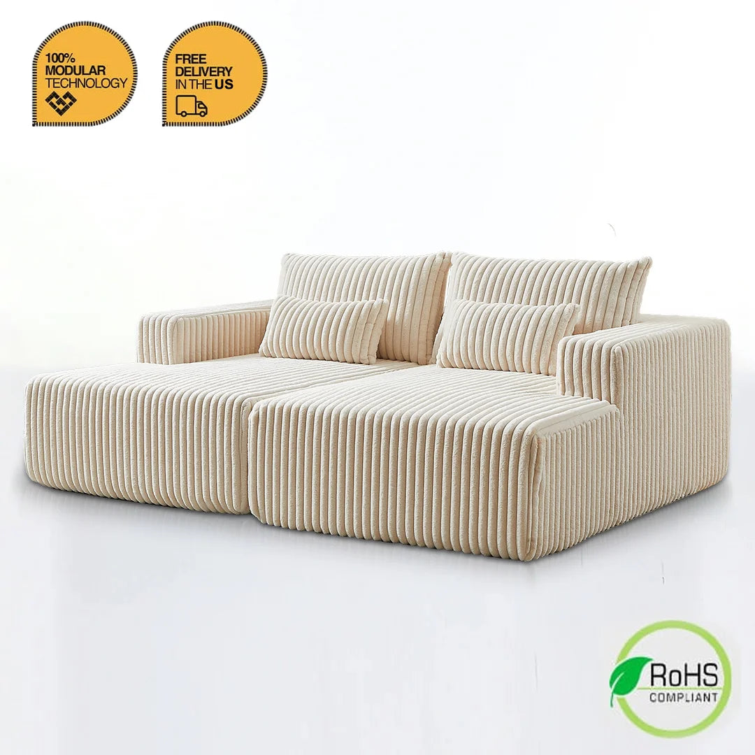 87" Boneless Sofa, Sleeper Couch