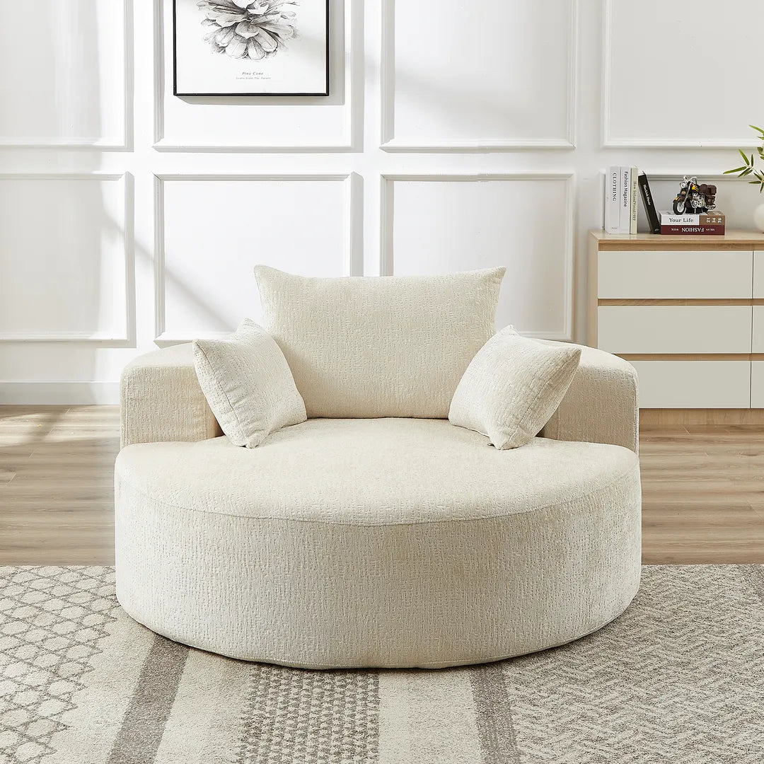 55" Oversized Round Chair Single Sofa