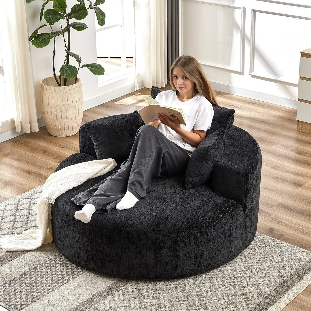 55" Oversized Round Chair Single Sofa