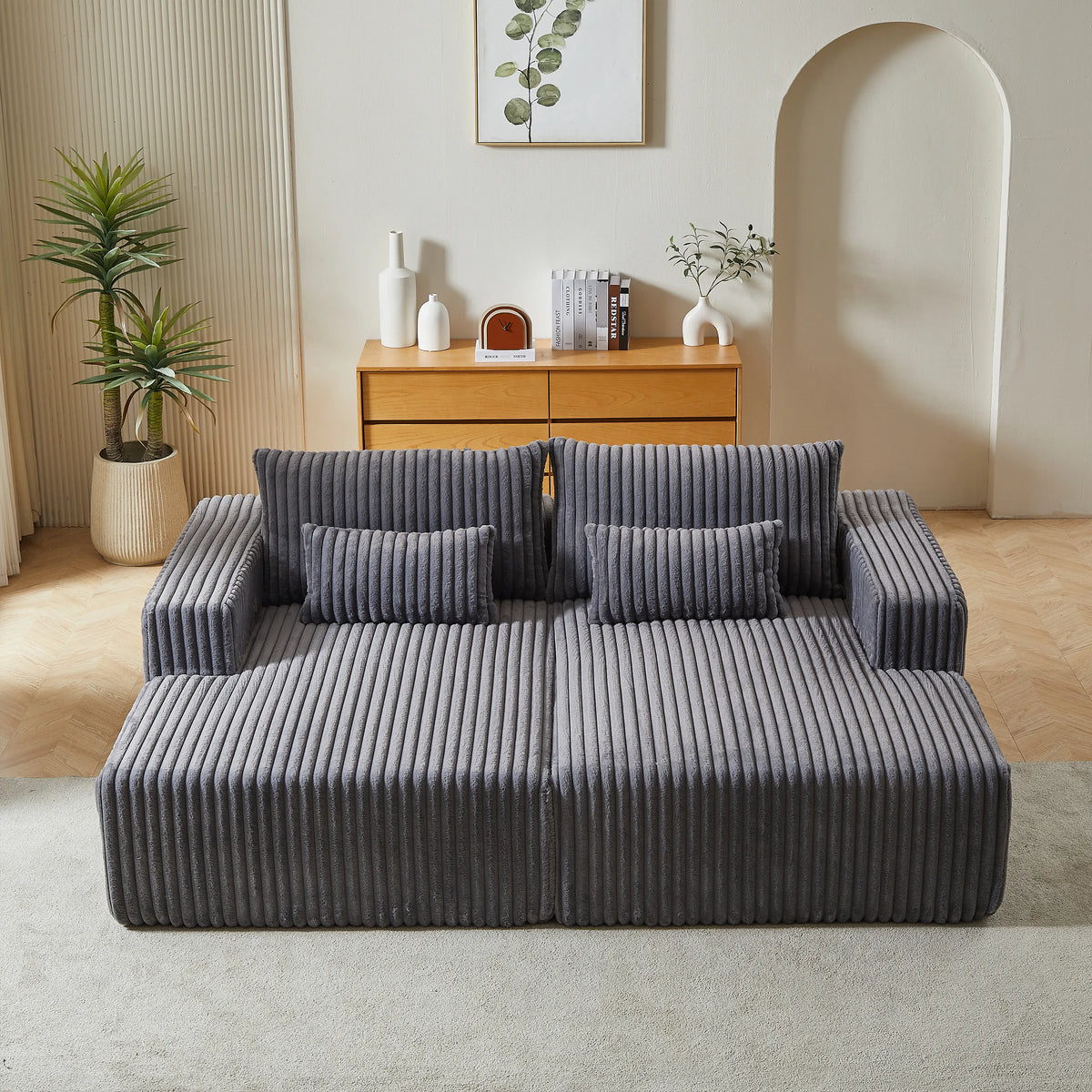 87" Boneless Sofa, Sleeper Couch