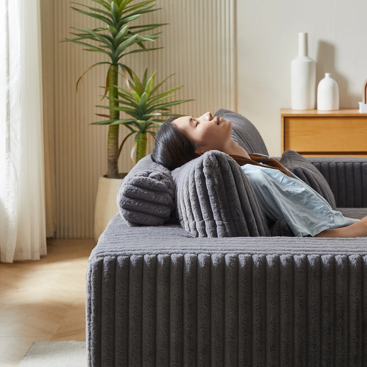 87" Boneless Sofa, Sleeper Couch