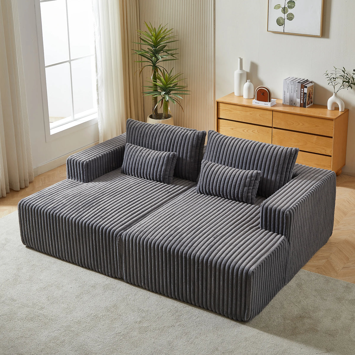 87" Boneless Sofa, Sleeper Couch