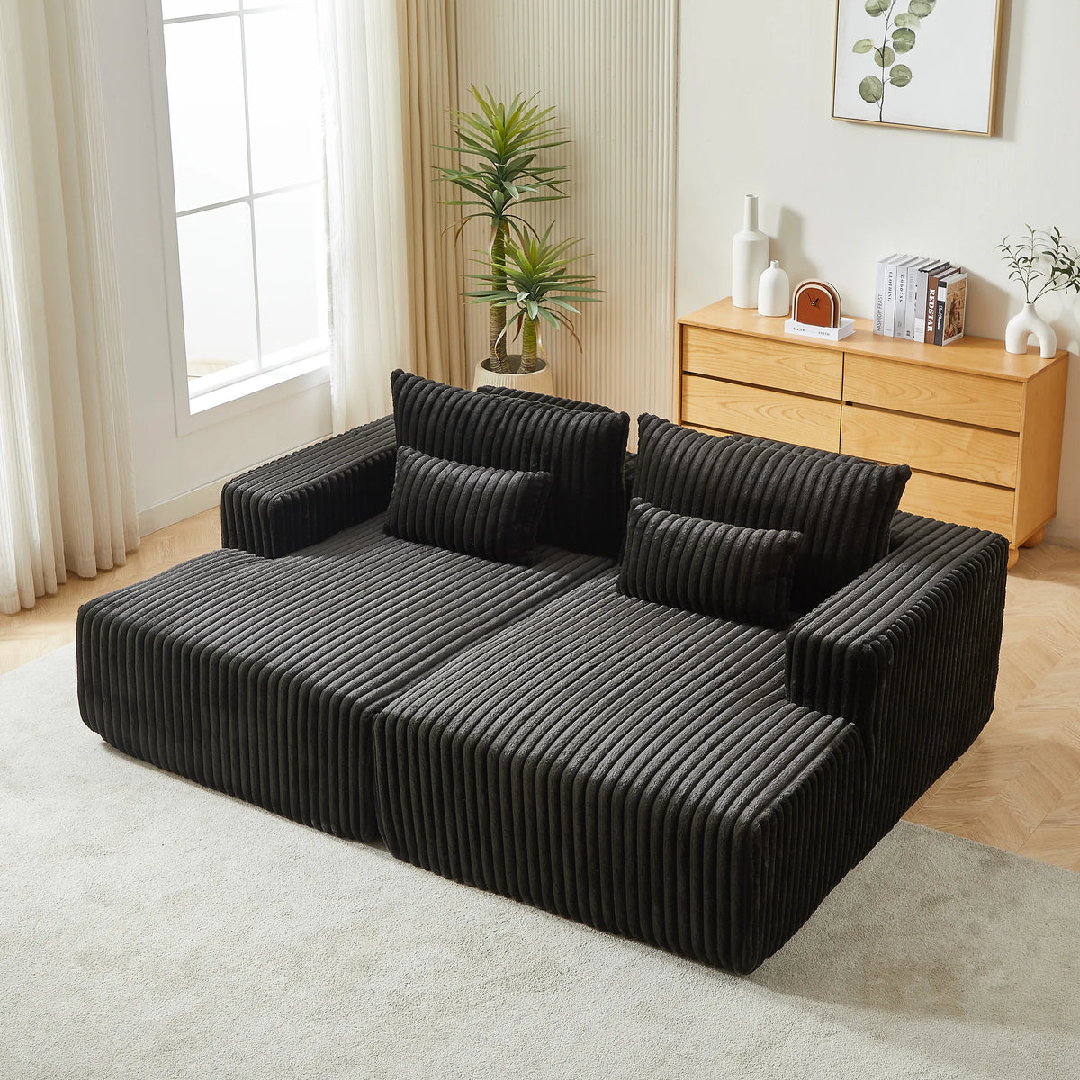 87" Boneless Sofa, Sleeper Couch