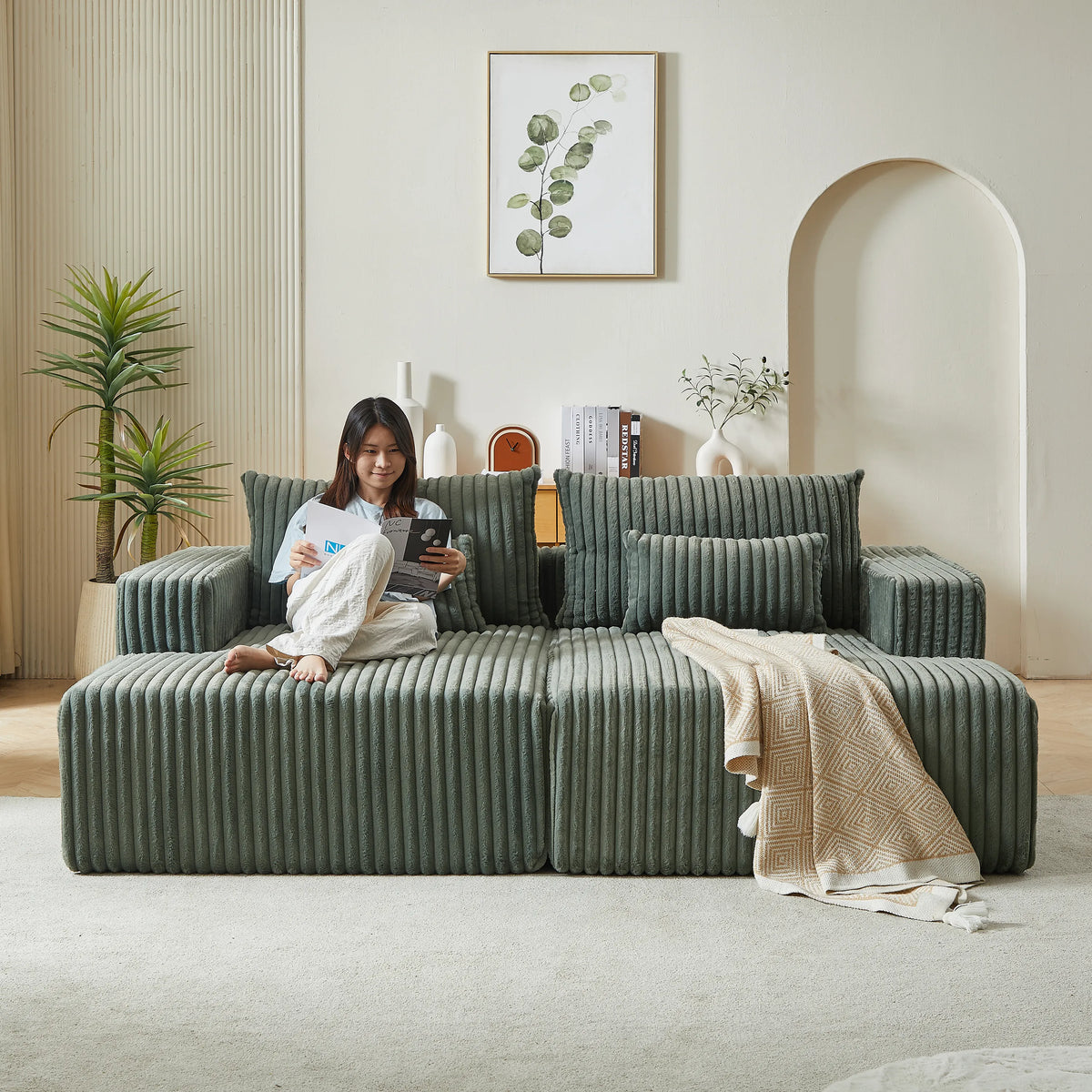 87" Boneless Sofa, Sleeper Couch