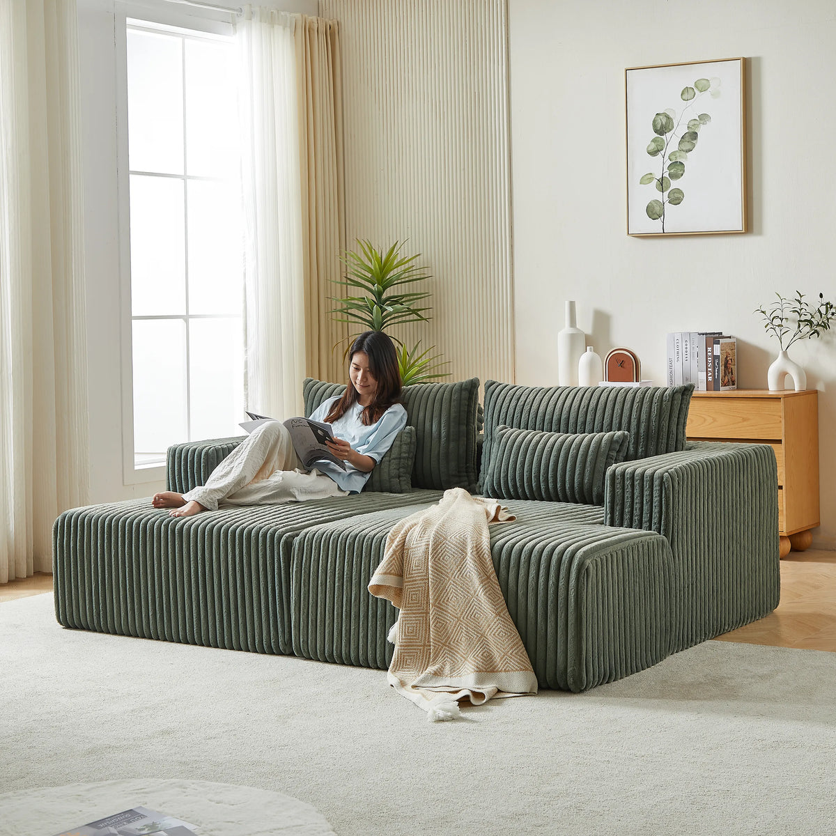 87" Boneless Sofa, Sleeper Couch