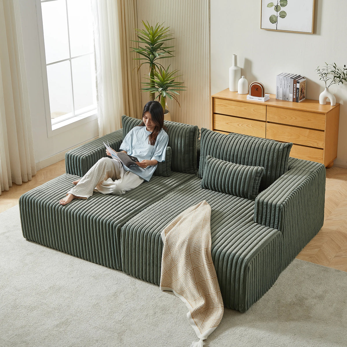 87" Boneless Sofa, Sleeper Couch